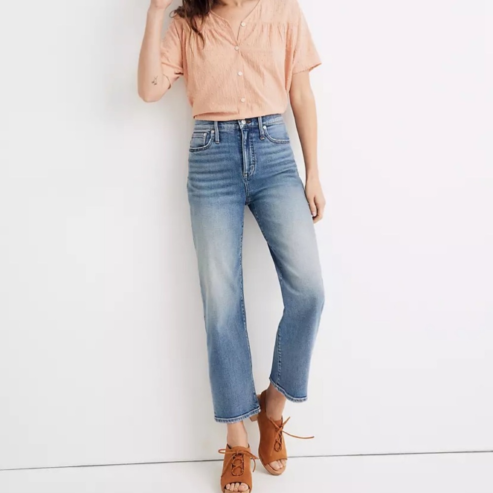 Madewell Slim Wide Leg Crop Jeans